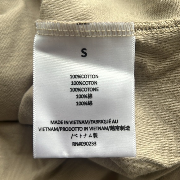 ESSENTIALS Tan Logo Long Sleeve T-Shirt - Picture 3 of 4